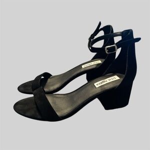 Suede Block Heeled Sandals